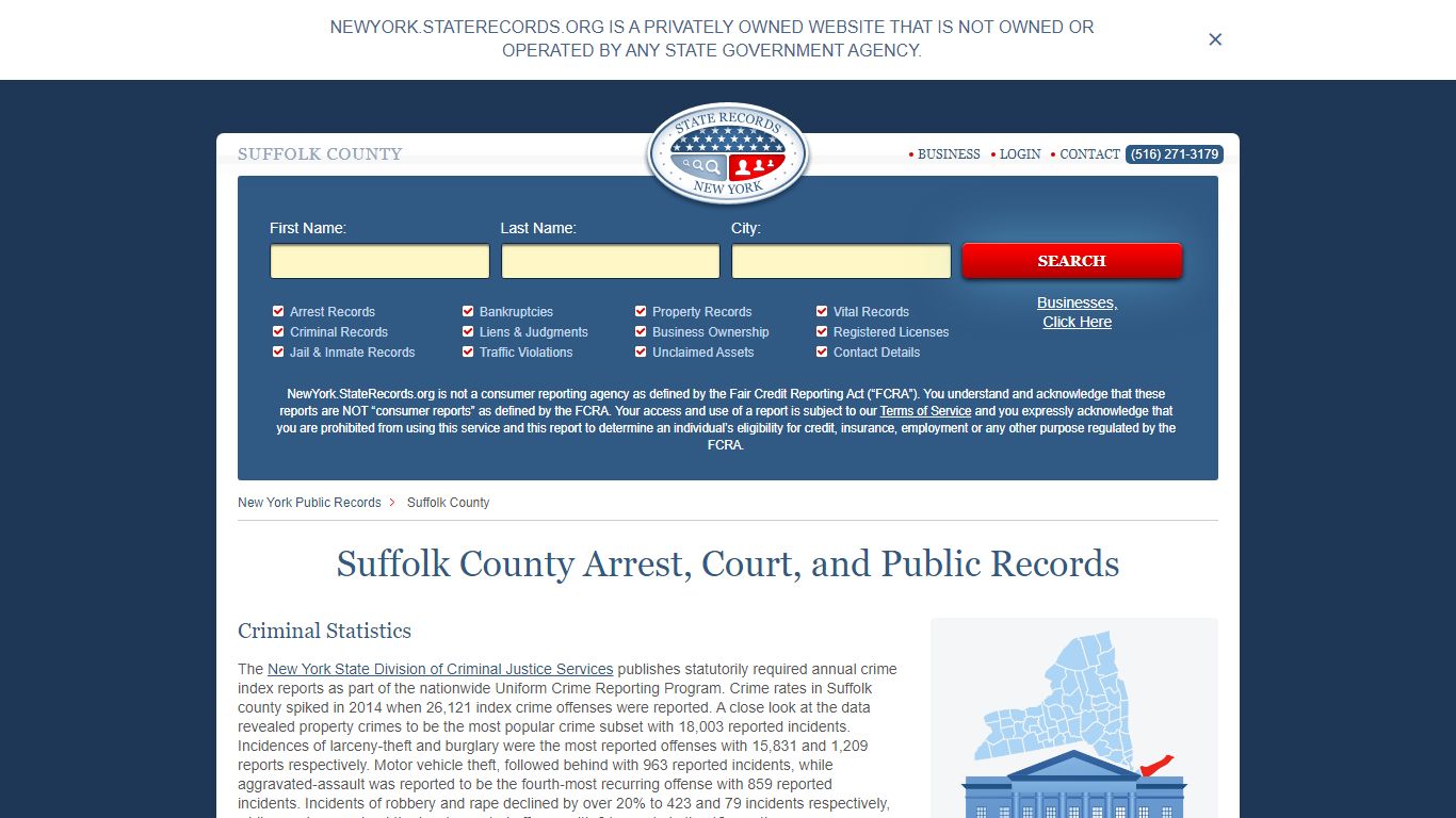 Suffolk County Arrest, Court, and Public Records