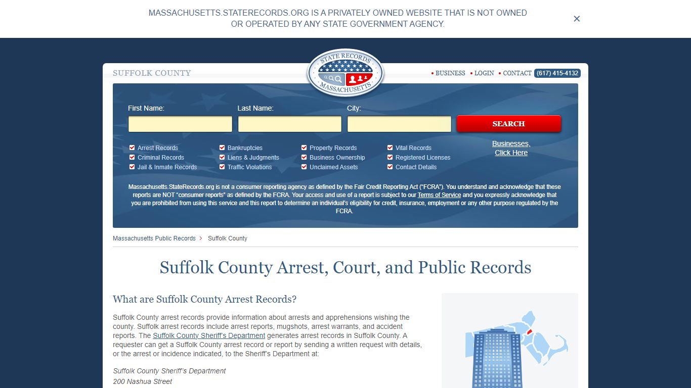 Suffolk County Arrest, Court, and Public Records